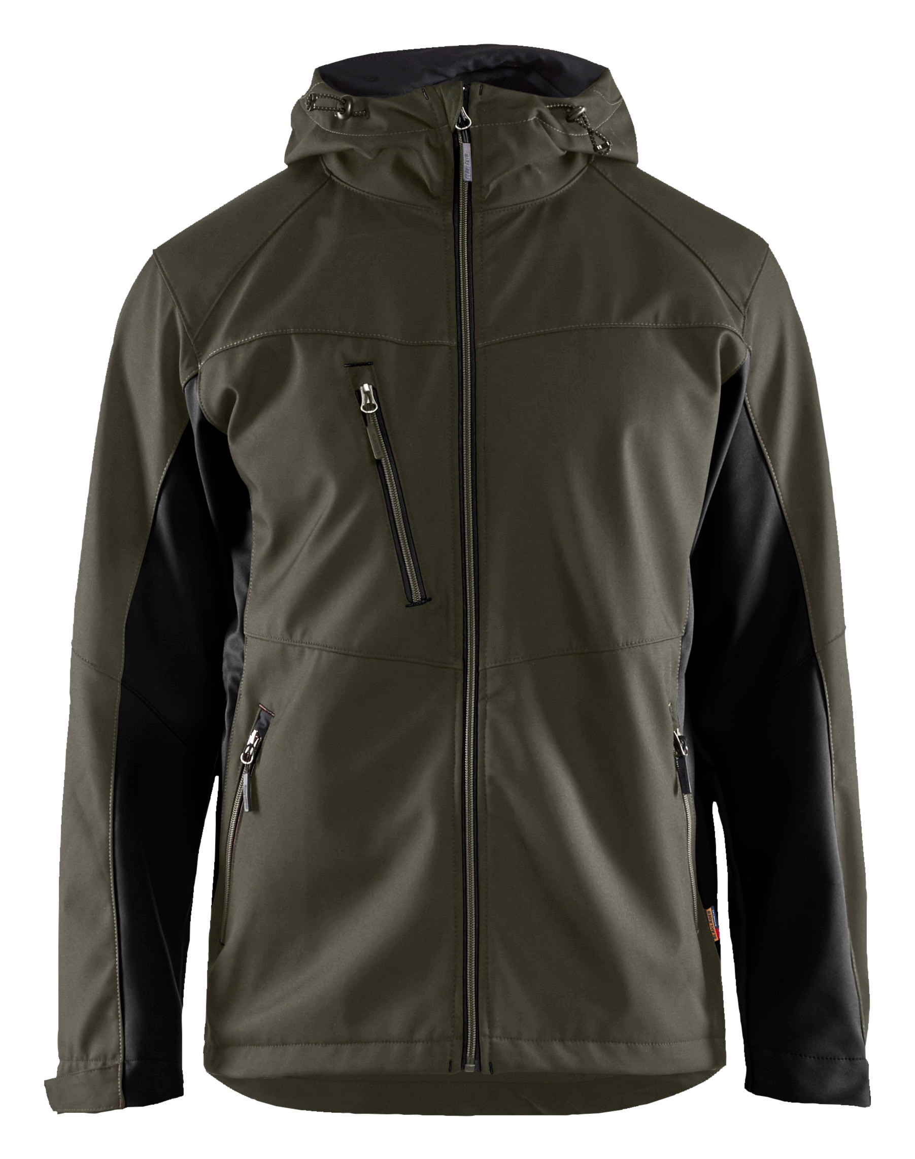 Blåkläder Softshell Jacke mit Kapuze Schwarz/Dunkelgrau - XXXL