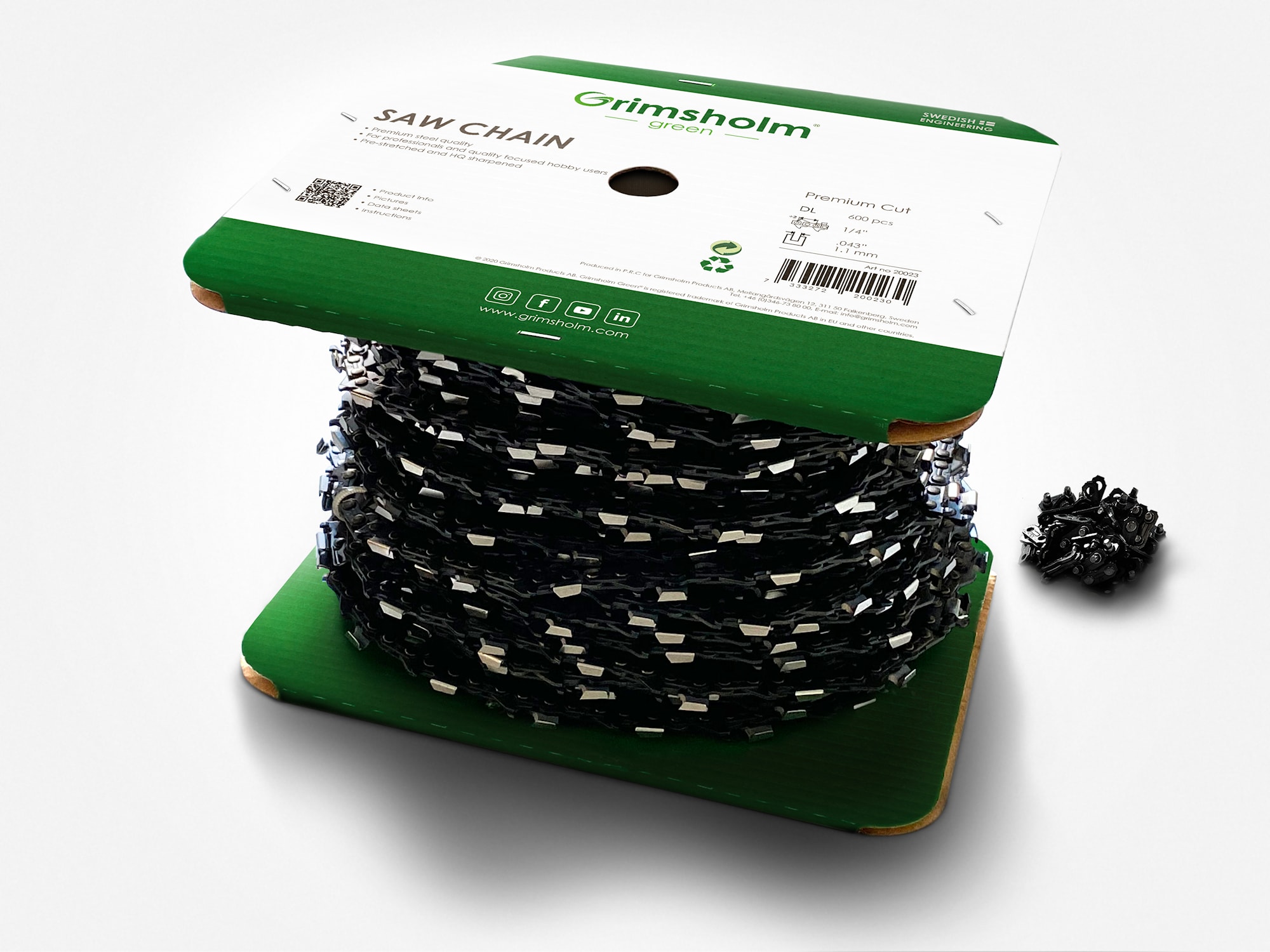 Grimsholm Saw chain Premium Cut 600 DL 1/4” NK .043”/1.1mm