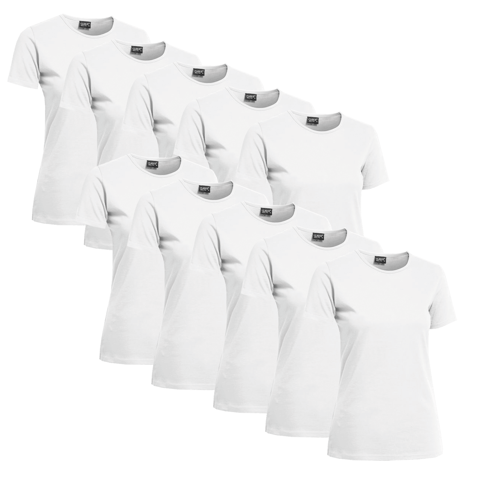 Clique T-shirt Dam 10-pack Vit