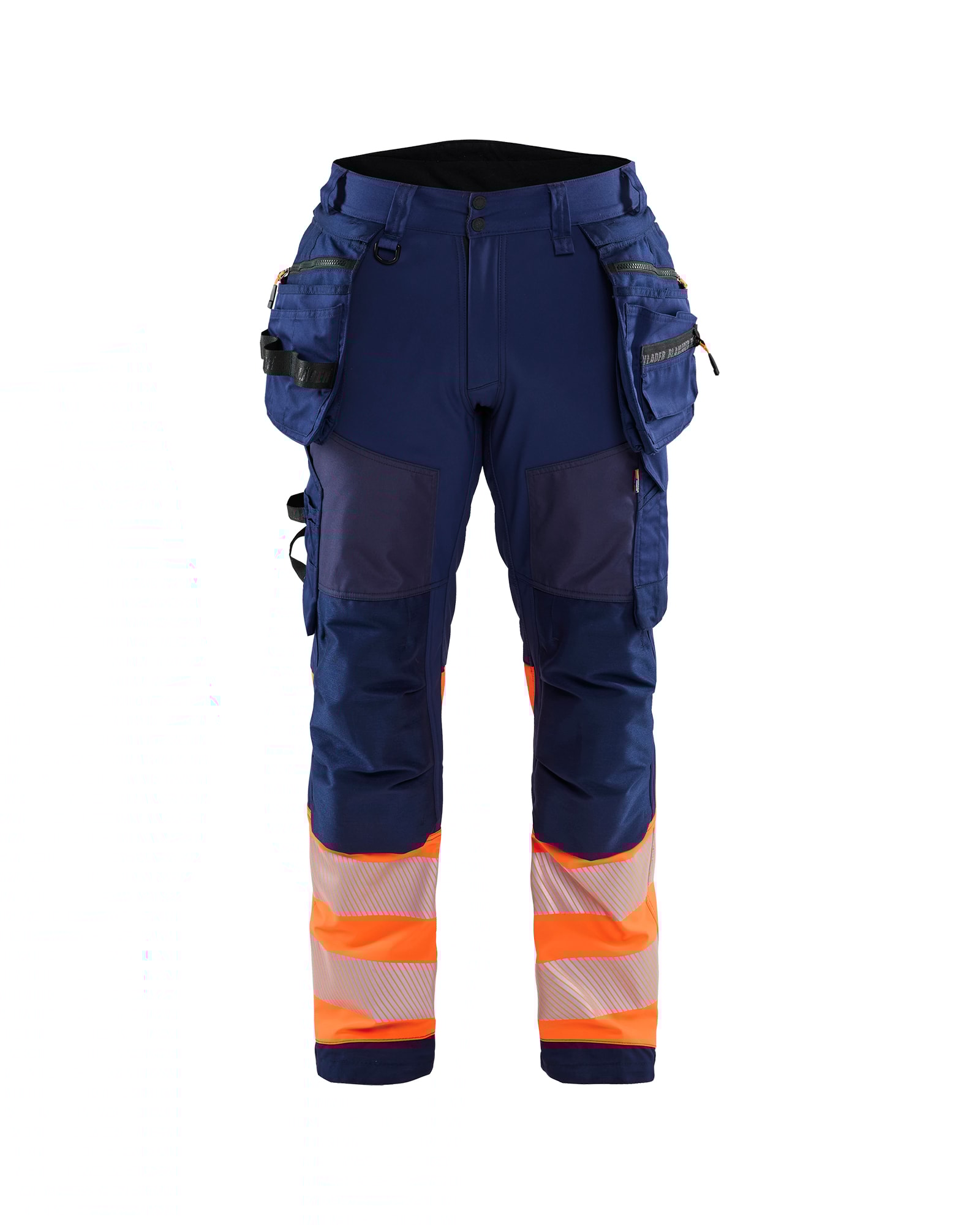 Blåkläder High Vis Arbeitshose Softshell Marineblau/Orange - C58