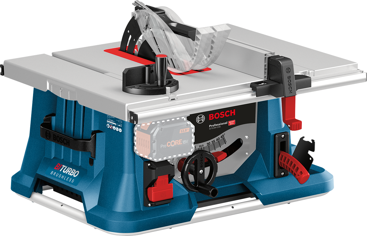 Bosch Batteridrevet bordsag BITURBO GTS 18V-216 Professional Solo i pappeske