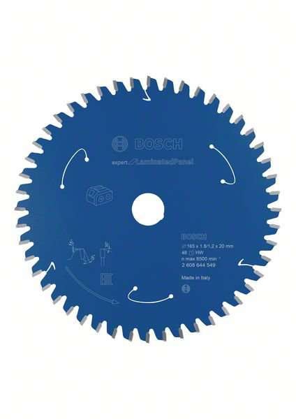 Bosch Expert for Laminated Panel-sirkelsagblader for batteridrevne sager 165x1,8/1,2x20 T48