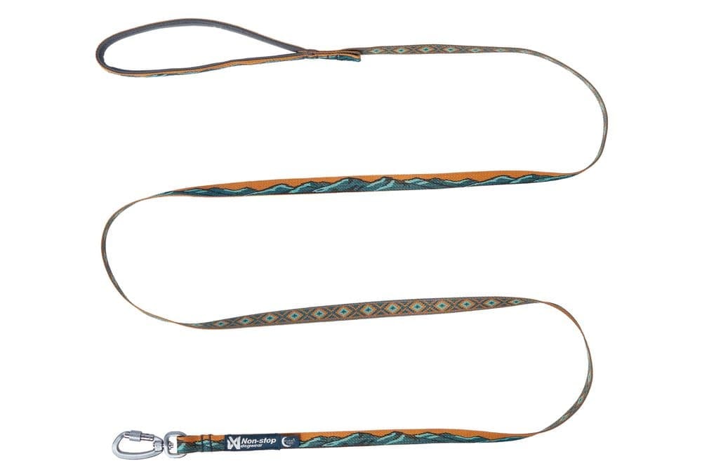 Non-Stop Dogwear Trail Quest Leash Teal/oak 15 mm/2 m
