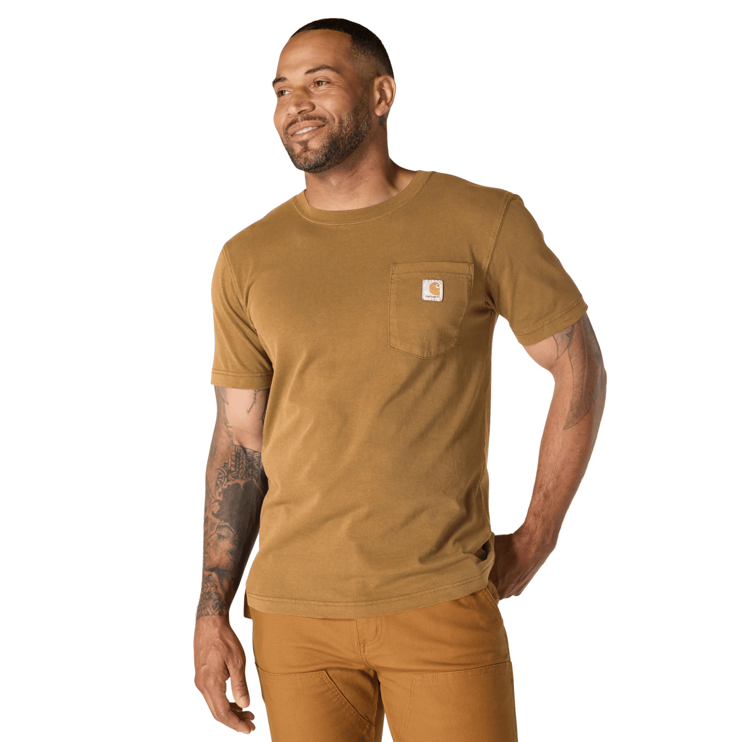 Carhartt Irvine Relaxed GarHerrt Dyed T-Shirt Herr Carhartt Brown 2XL