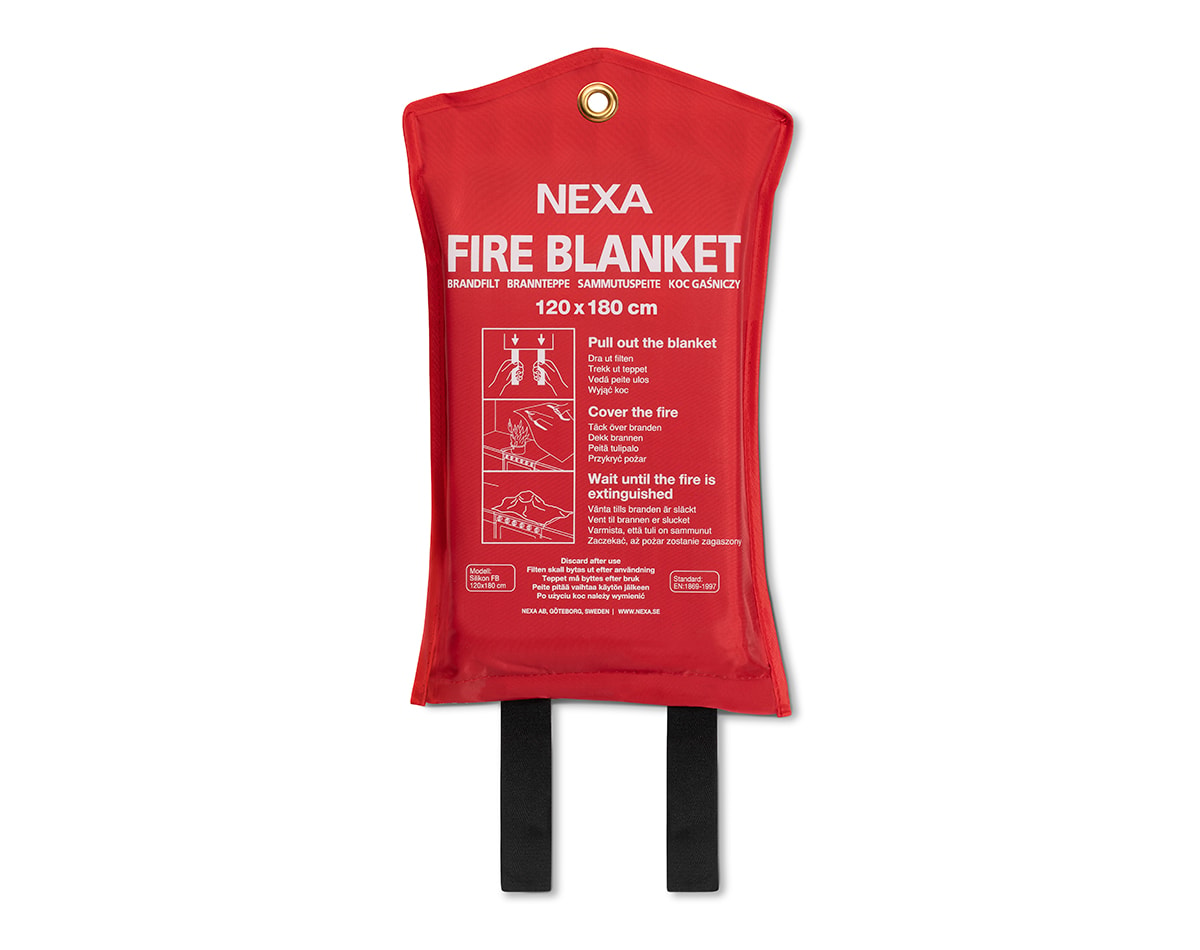 Nexa Brandfilt Silikon 120x180cm FB-180RMF Röd