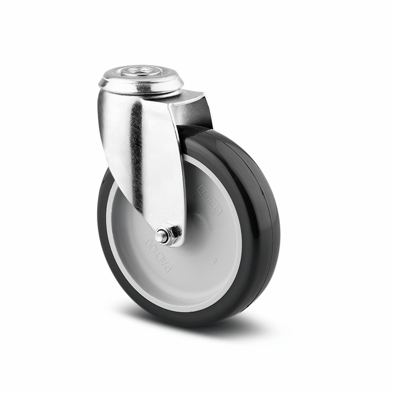 Kääntöpyörä 1470PAO100P30-11, 100 mm, 70 kg, harmaa