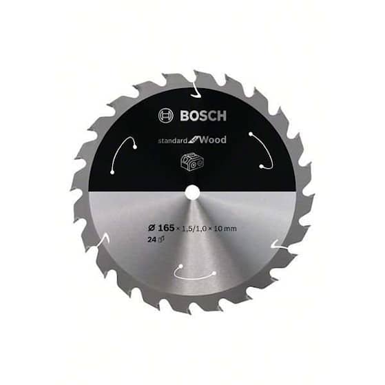 Bosch Standard for Wood-sirkelsagblad for batteridrevne sager 165x1,5/1x10 T24