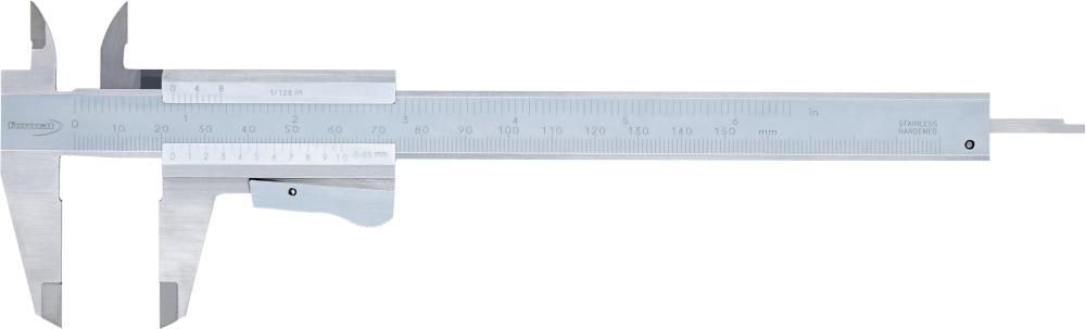 Format Skyvelære 150 mm med knappelås, rustfritt stål
