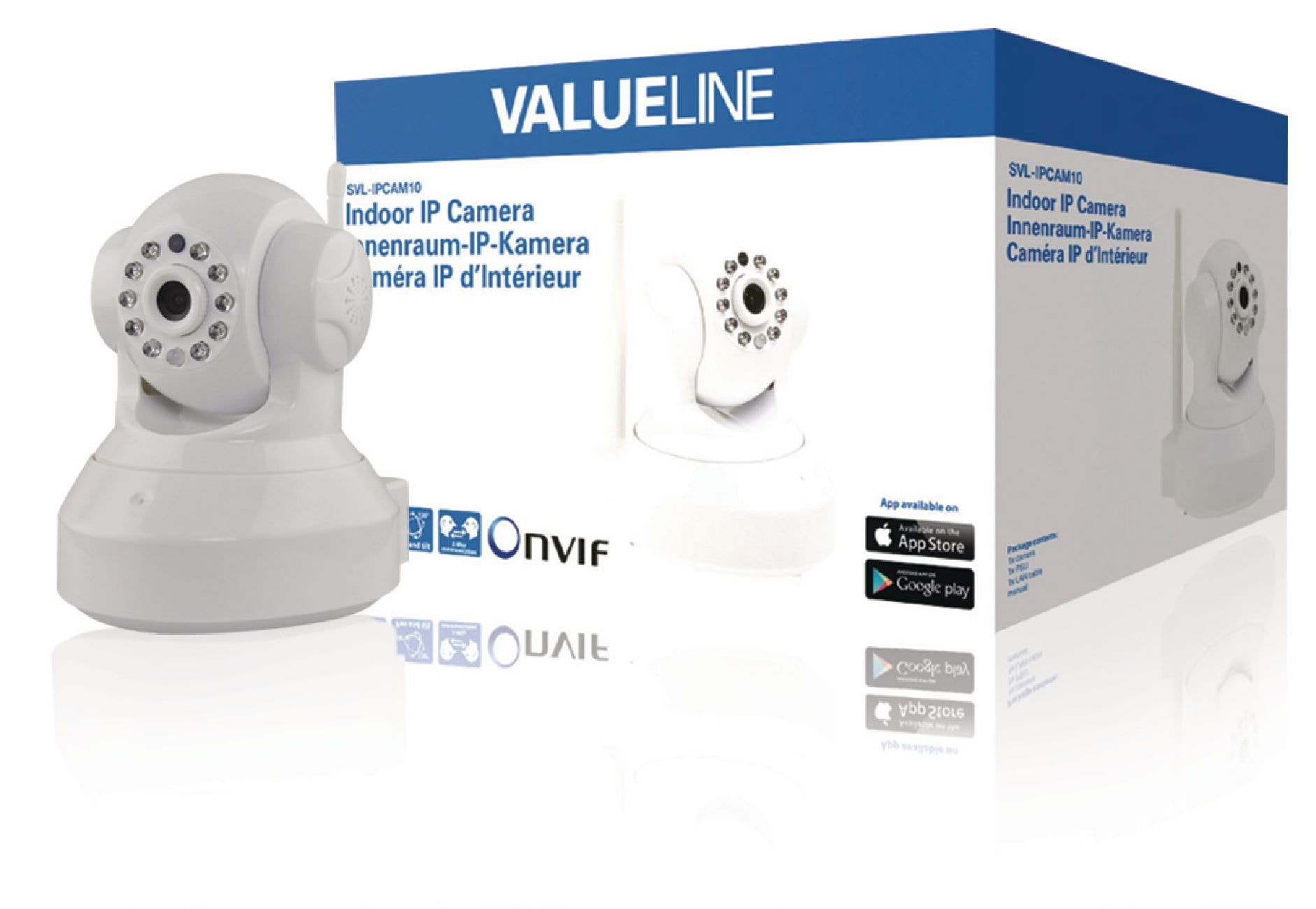 Valueline HD Pan-Tilt Kamera Inomhus 720P Vit