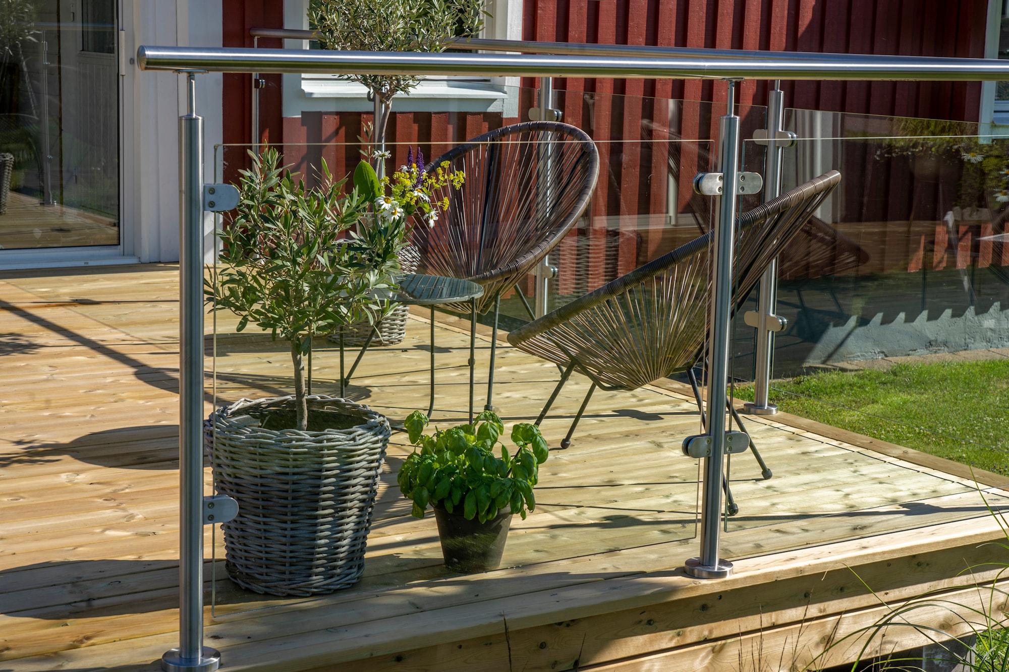 Skotte Garden Utsikt Mellanstolpe Utsikt Rostfritt Stål