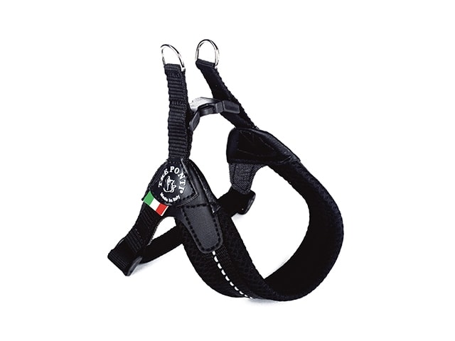 Tre Ponti Mini Mesh hundesele i sort med justering str. 4