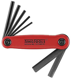 Teng Tools Insexnyckel i sats 1476NMM1 Metrisk 2,5-10mm 7 delar