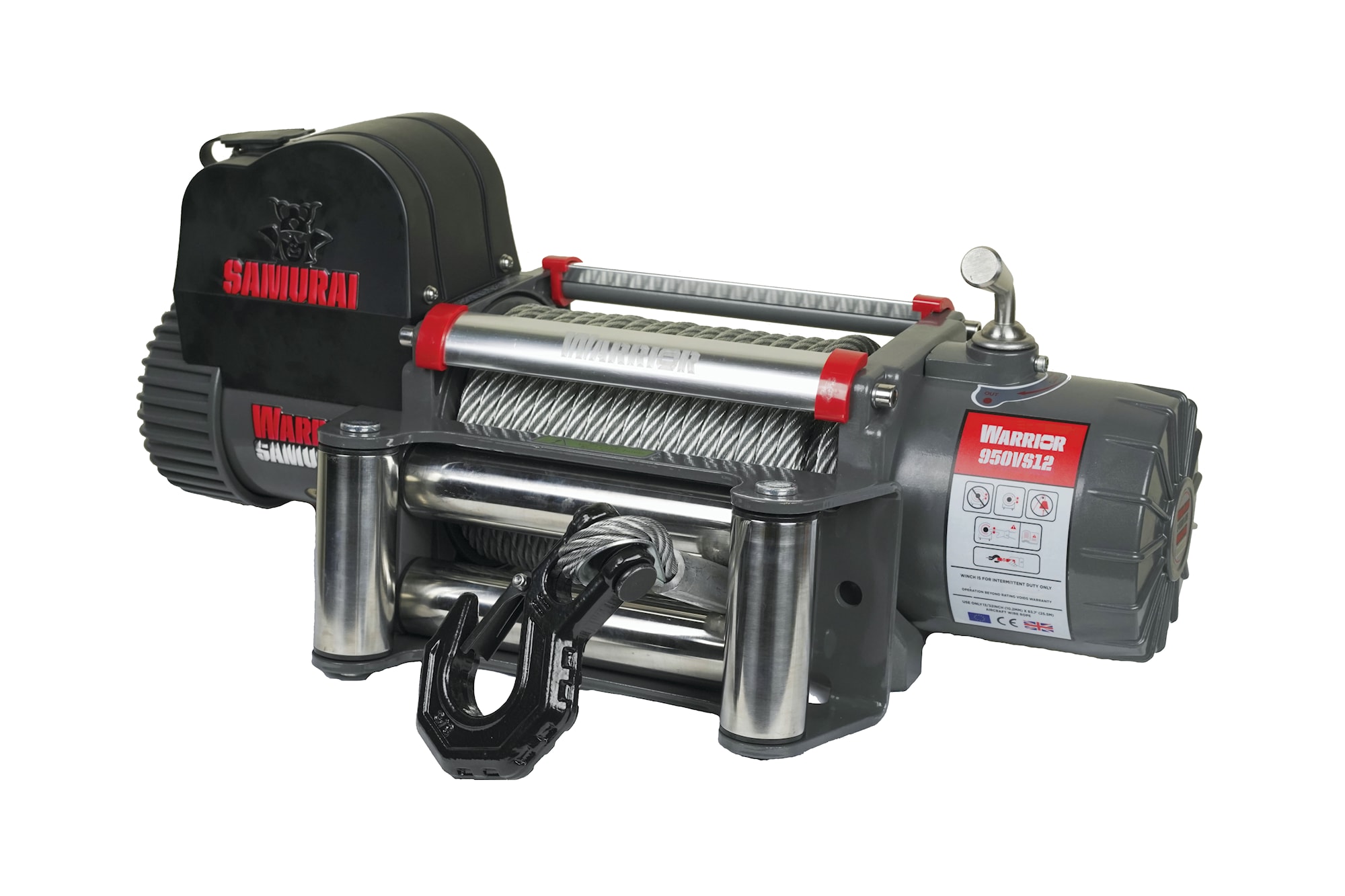 Warrior Winches Trækspil Samurai 9500lb Premium, 24V Stålwire