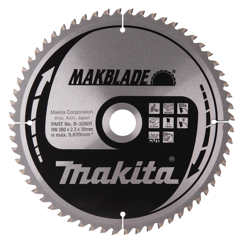 Makita SAGBLAD HM 260X30MM 60T TRE LS1013, LS1016, LS1018, LH1040, 2704, LF1000