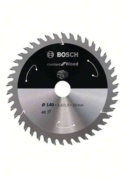 Bosch Standard for Wood-sirkelsagblad for batteridrevne sager 140x1,5/1x20 T42
