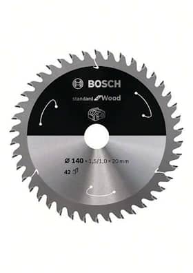 Bosch Standard for Wood -pyörösahanterä johdottomiin sahoihin 140 x 1,5 / 1 x 20 T42