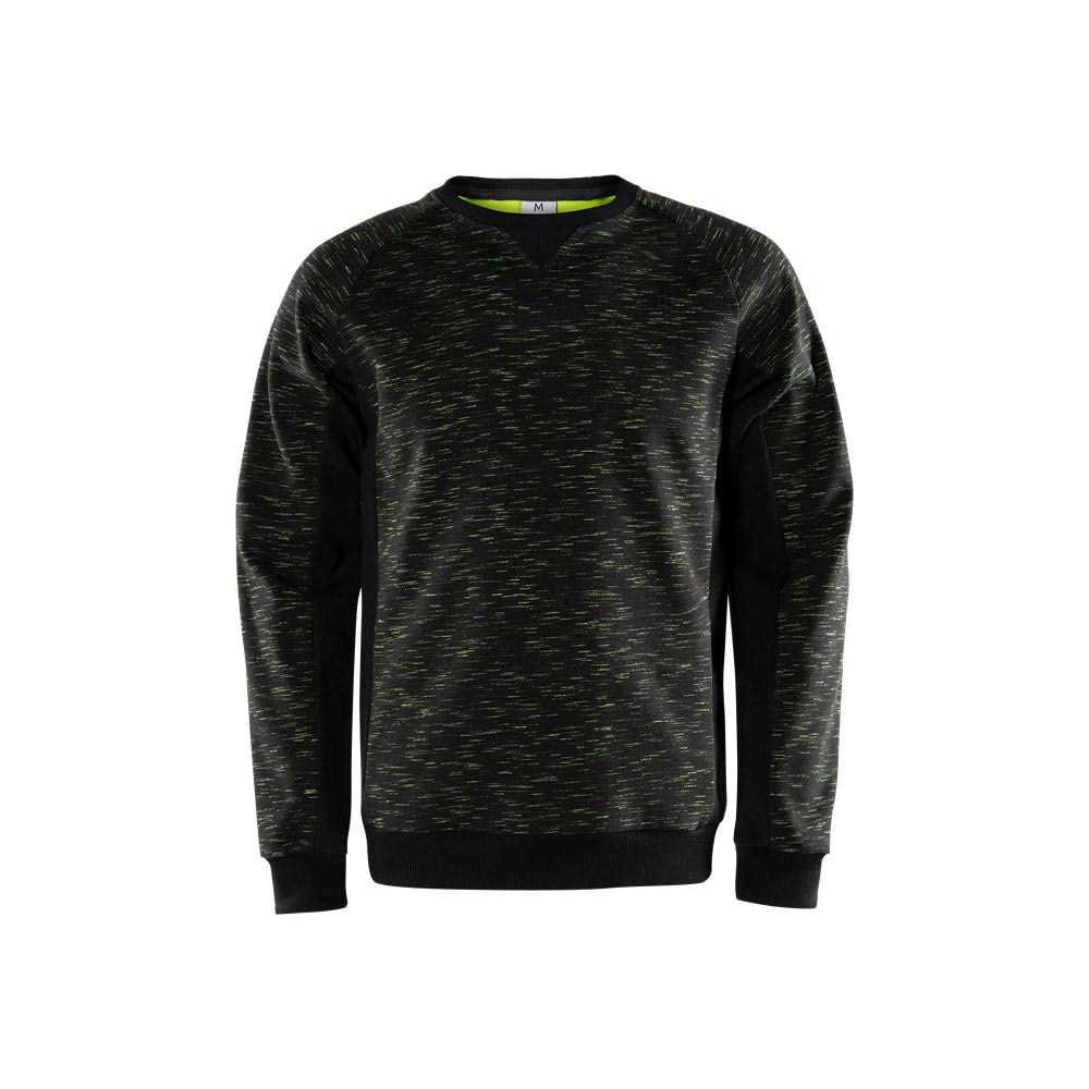 Fristads Sweatshirt 7091 MELA Svart/Varselgul M