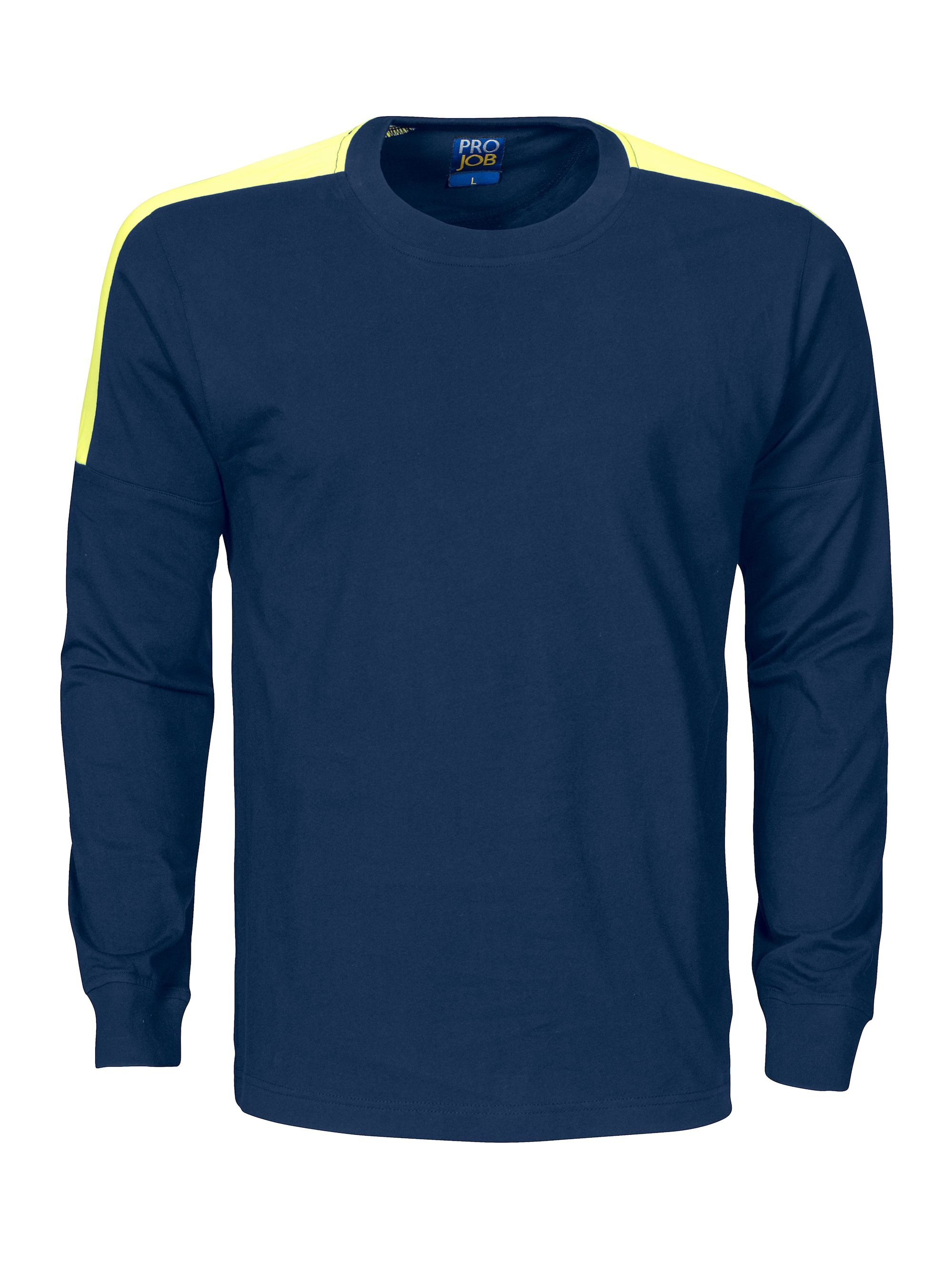 ProJob 2020 Langarm T-Shirt - Yellow/Navy - 4XL
