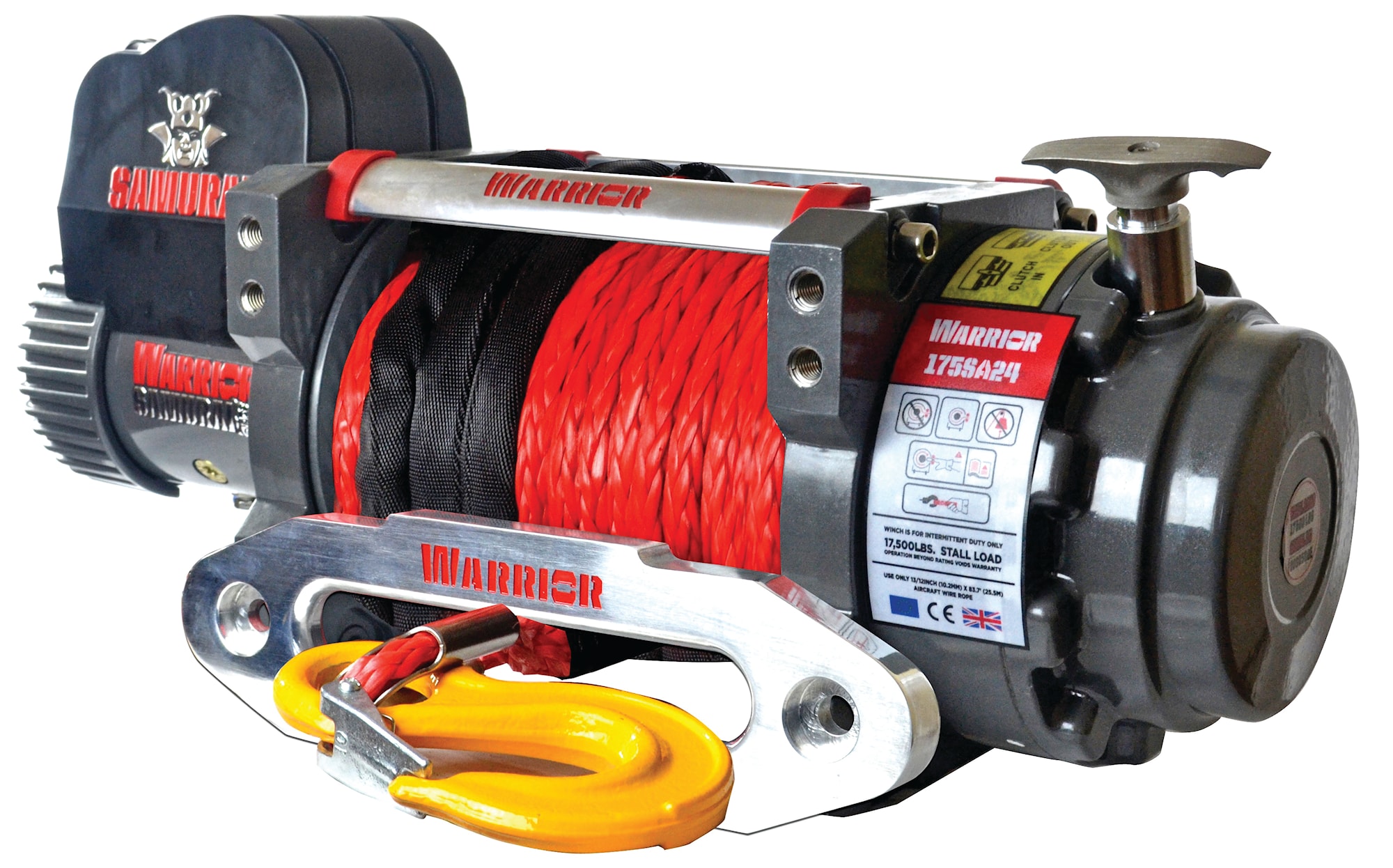 Warrior Winches Trækspil Samurai 17500lb Heavy Duty, 24V Armortek Syntetisk