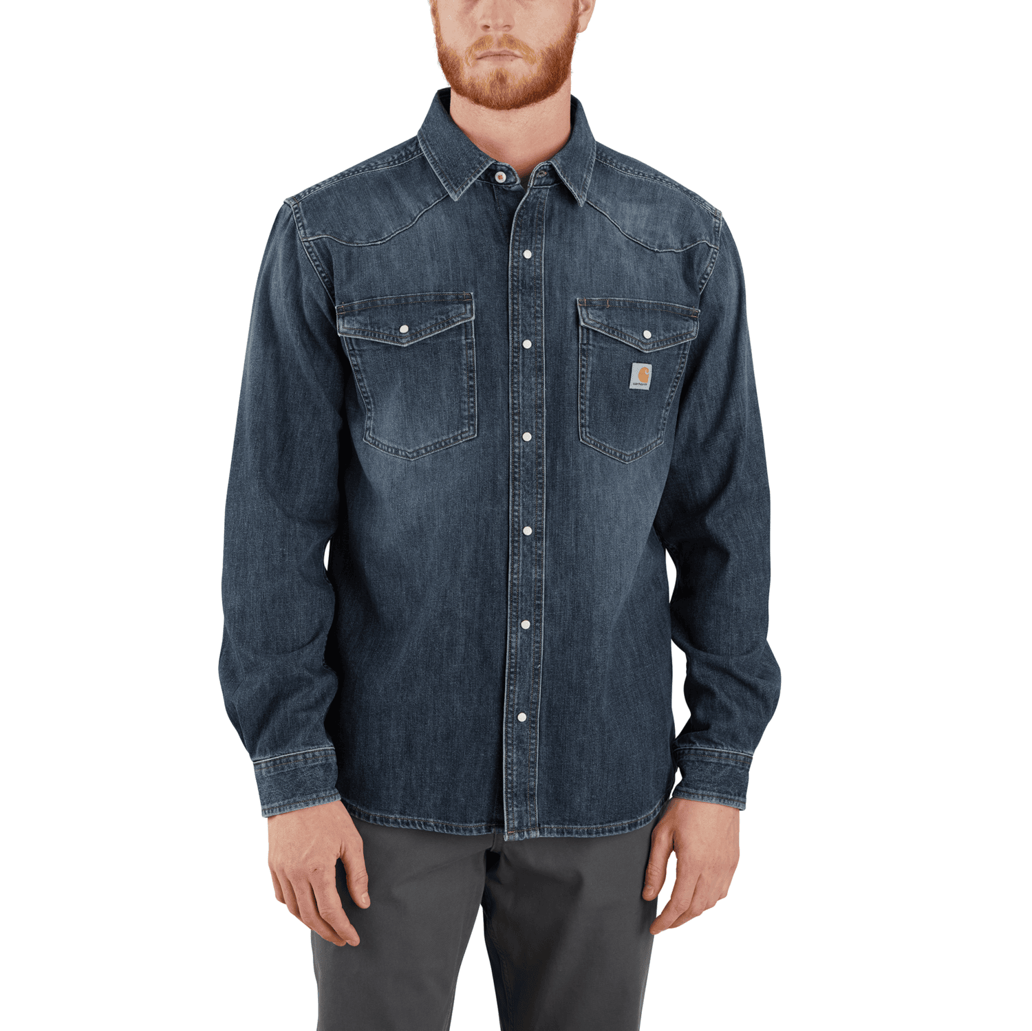 Carhartt Montana Denim Relaxed L/S Skjorta Herr Wyatt S