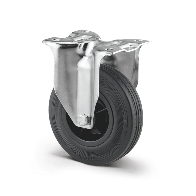 Kongamek sort massive gummihjul 3478PVR125P62