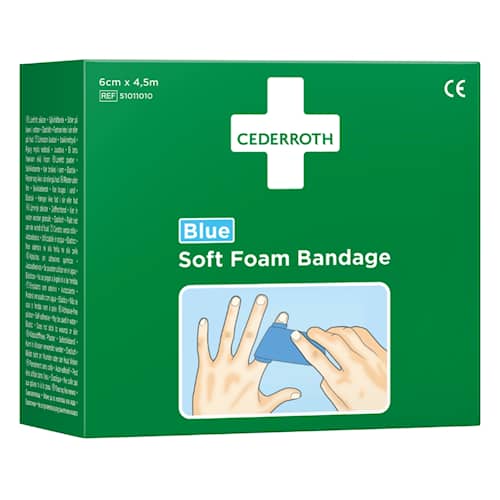Cederroth Soft Foam Bandage Blue 6Cmx4,5M