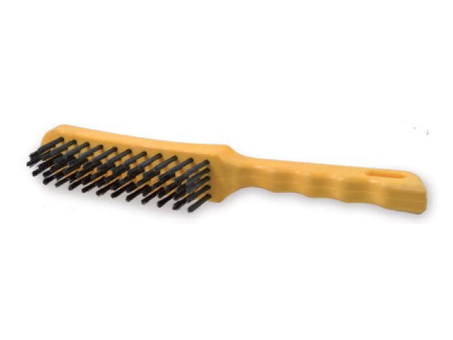 Osborn Handstålborste 3-rad 0,20mm mässing, plasthandtag
