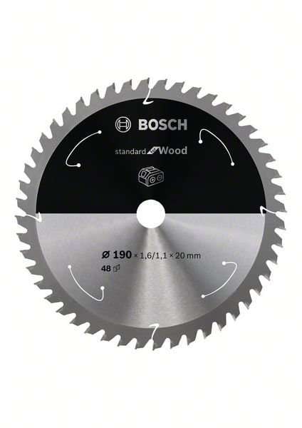 Bosch Sägeblatt Standard für Holz 190x1,6/1,1x20mm 48Z