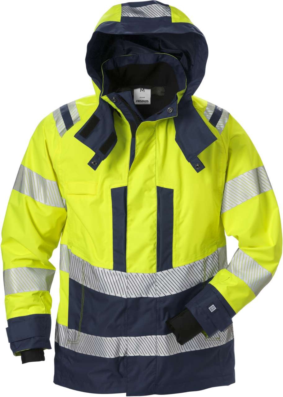 Fristads Høy synlighet Airtech® skalljakke Dame cl 3 4518 GTT Hi-Vis Oransje / Marineblå 3XL