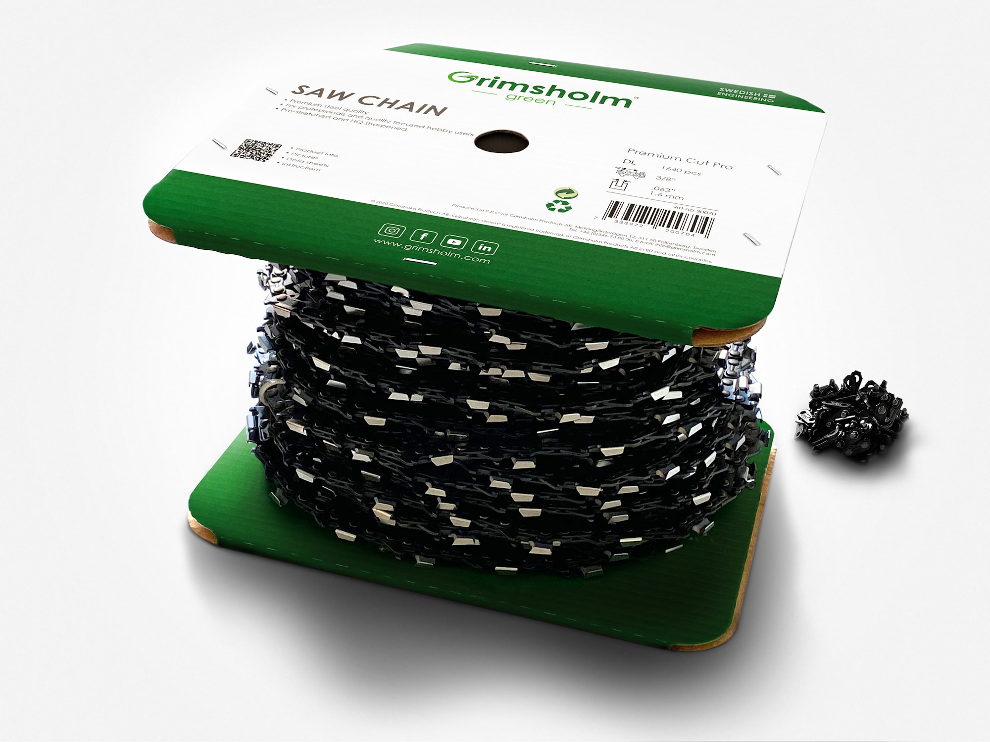 Grimsholm 1640dl 3/8” 1.6mm Premium Cut Pro Motorsågskedja