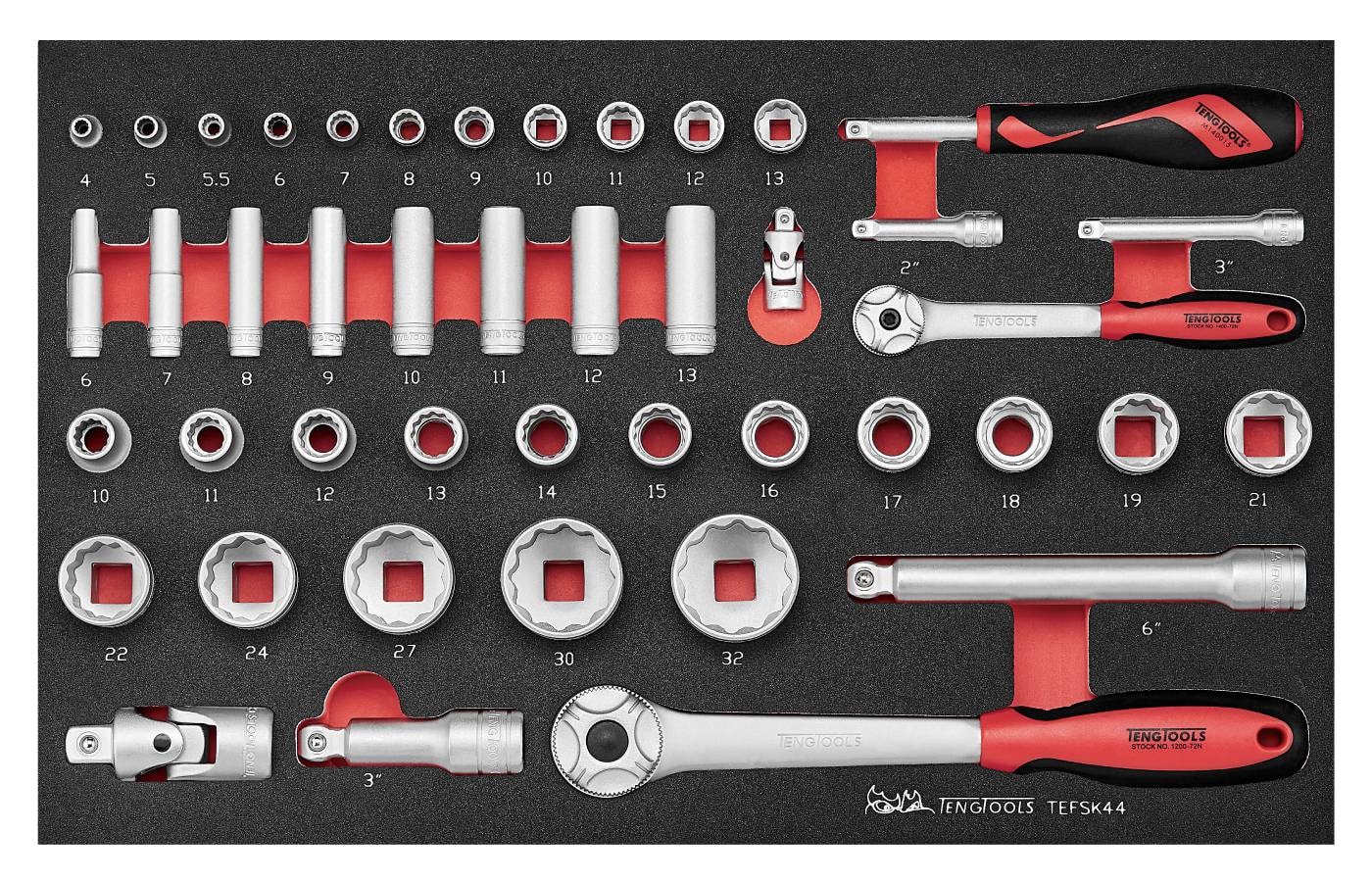 Teng Tools TOPSÆT 44 STK. TEFSK44