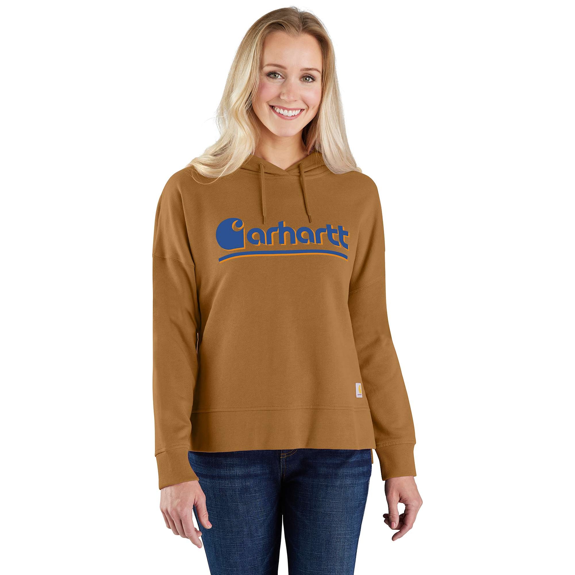 Carhartt Fiber series graphic hoodie, Dam, Carhartt® brown, XL
