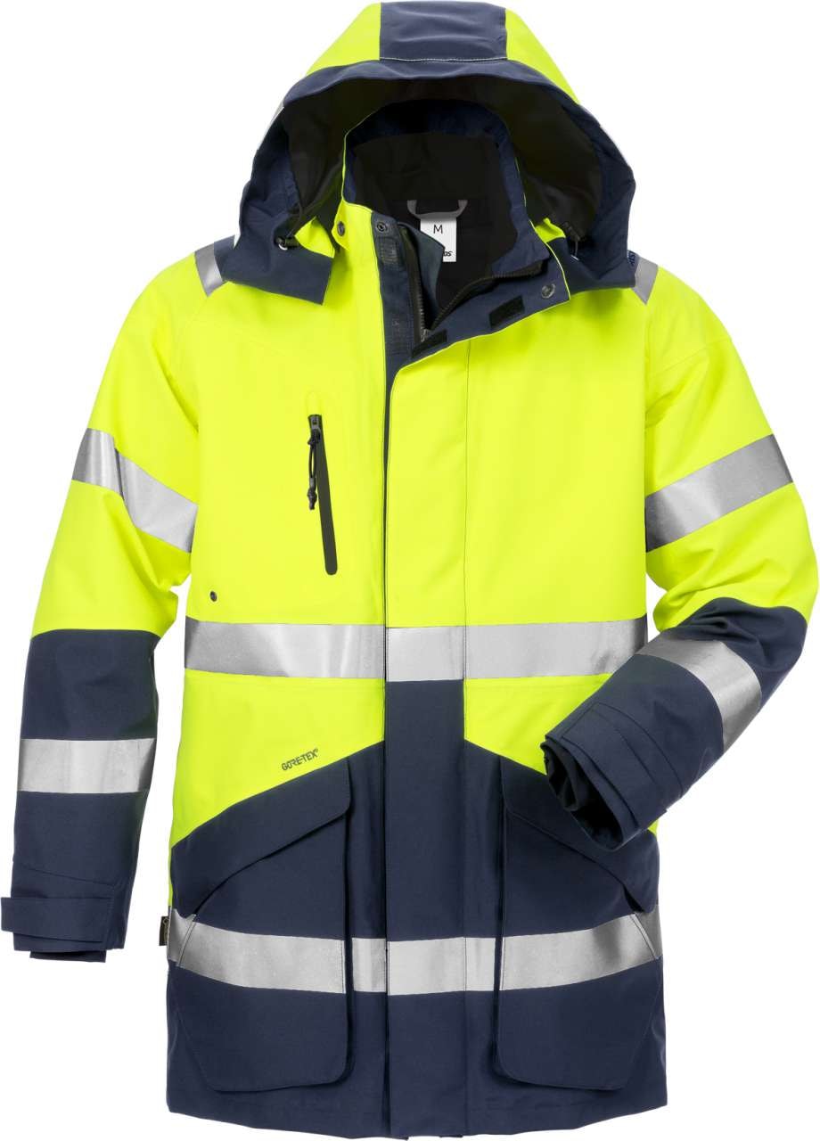 Fristads GORE-TEX 3-i-1 parkas kl. 3 4989 GXB Hi-Vis Oransje / Marineblå 3XL