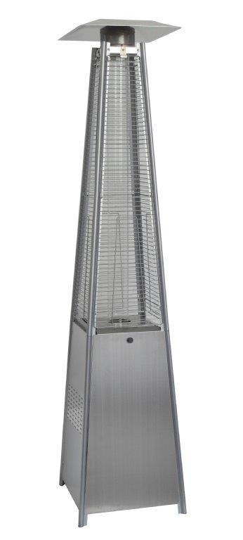 Duab terrassevarmer pyramide rustfri