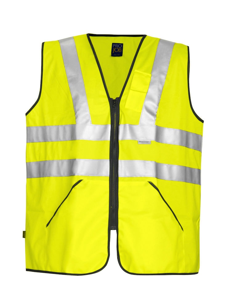 ProJob 6702 Weste En471-Klasse 3 - Yellow/Navy - One Size