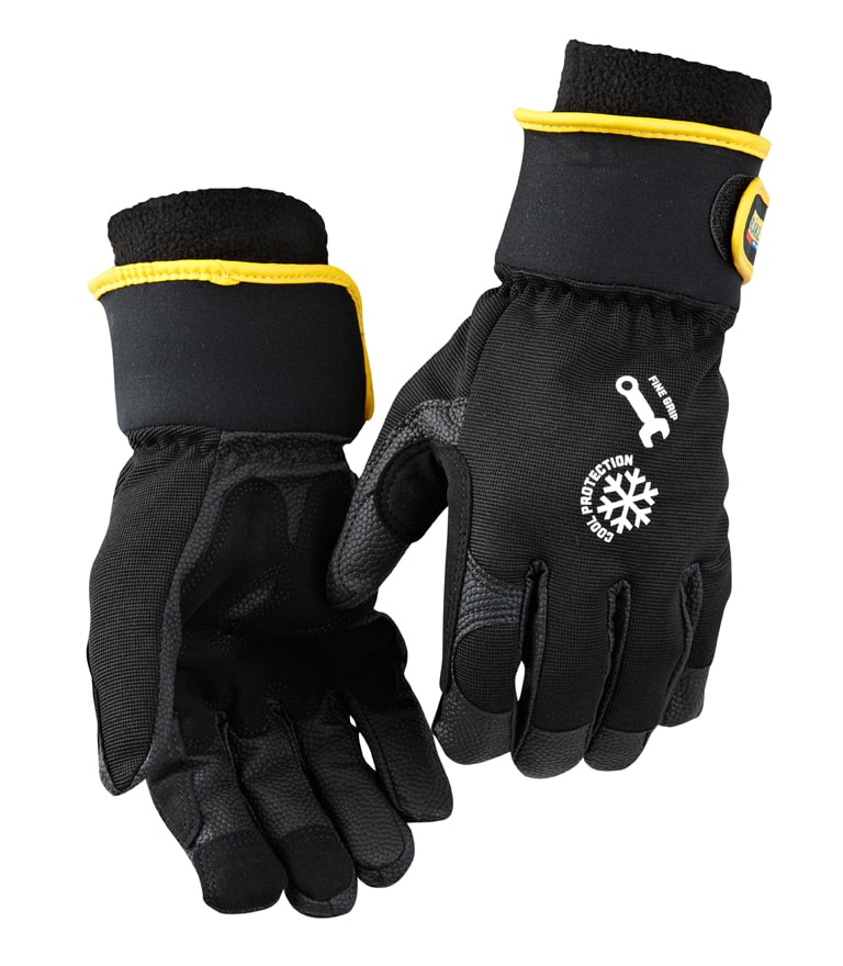 Monteringshandske fodrad Svart/Grå 10