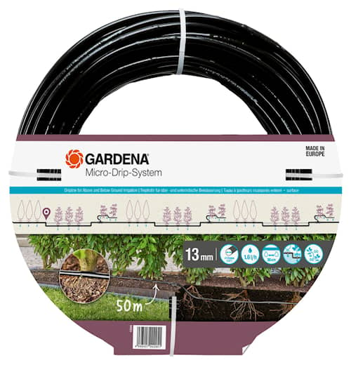 Gardena micro drip drypslange over/under jord 13 mm 50 m Model 2023