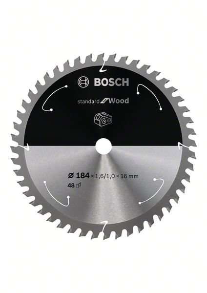 Bosch Sägeblatt Standard für Holz 184x1,6/1x16mm 48Z