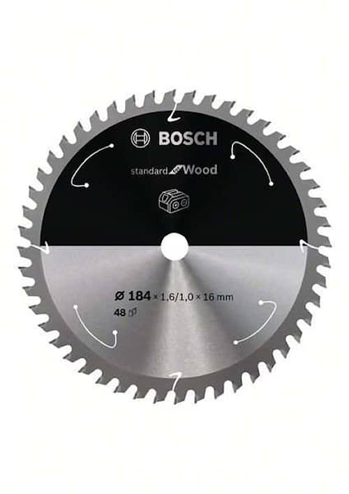 Bosch Standard for Wood-sirkelsagblad for batteridrevne sager 184x1,6/1x16 T48