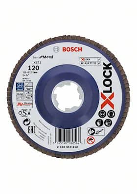 Bosch Lamellrondell 125x22,23mm X-Lock G 120, rak, plastplatta, X571, Best for Metal