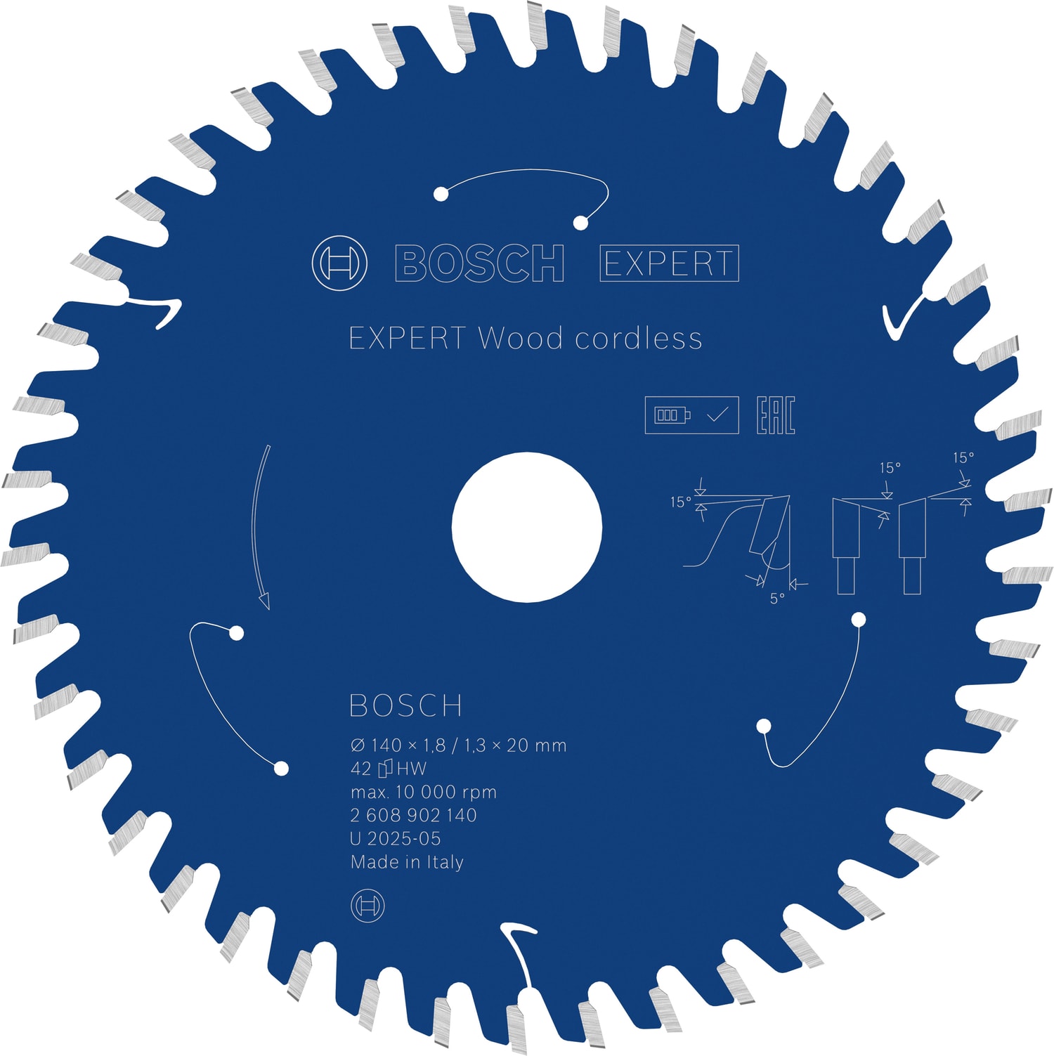 Bosch Sågklinga 140X20X1,8 42T 5G Wo Cl Exp