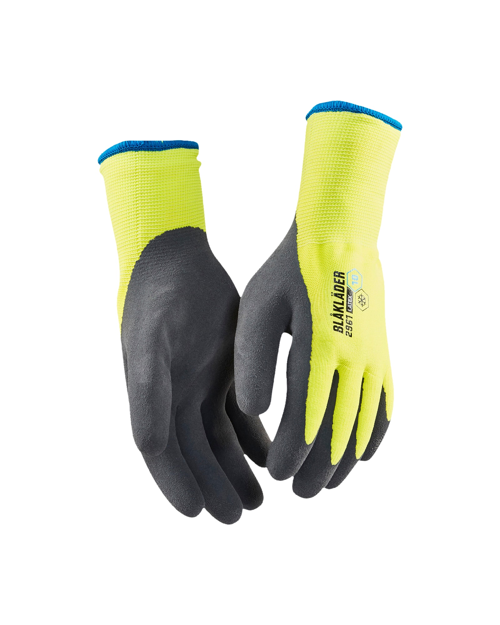 Blåkläder Handschuh Handwerk gefüttert, Latex überzogen High Vis Gelb - 9