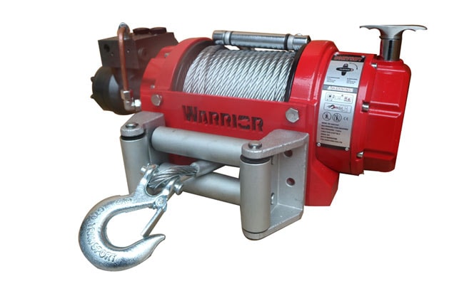 Warrior Winches 8000lb EN Hydraulisk Trækspil - Short Drum, Stålwire