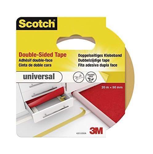 Scotch Dobbeltklæbende Tape Universal 50mm x 20m, Brun