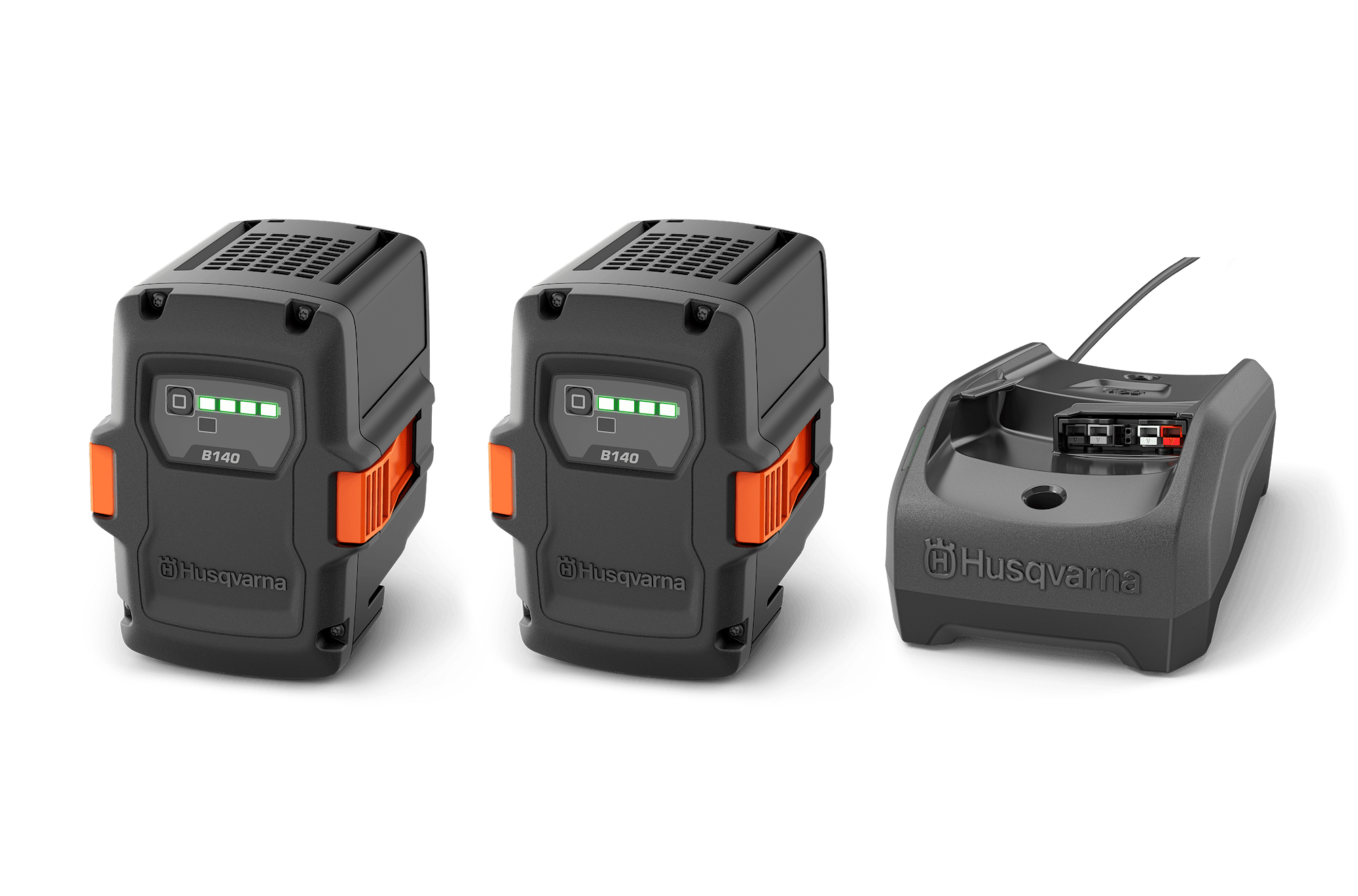 Husqvarna startpakke 2 x B140 + C80 batteri og lader