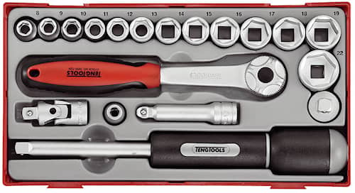 Teng Tools 19-osainen hylsyavainsarja. Nelikulmainen kiinnitys 3/8\" TT3819