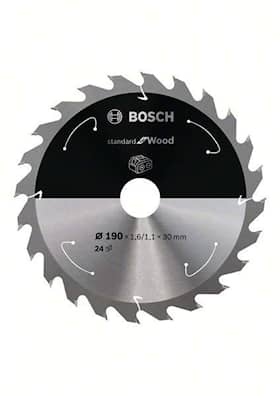 Bosch Standard for Wood-rundsavklinge til batteridrevne save 190x1,6/1,1x30 T24