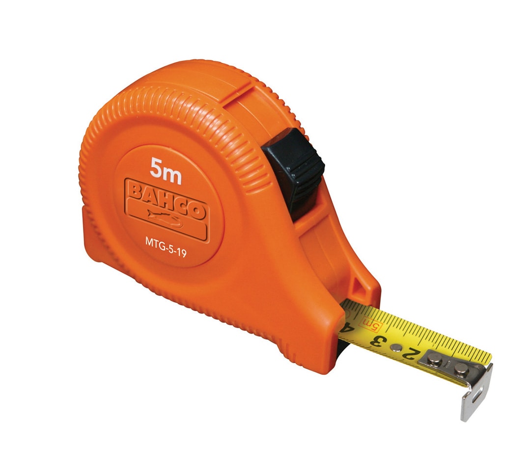 Bahco Måttband MTG kort, stål 3m x 16mm, mm/mm, klass 2