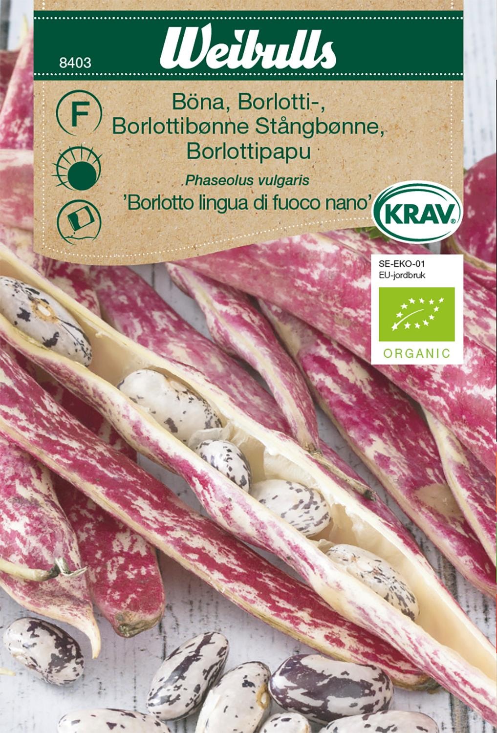 Weibulls Böna, Borlotto KRAV Borlotto lingua nano