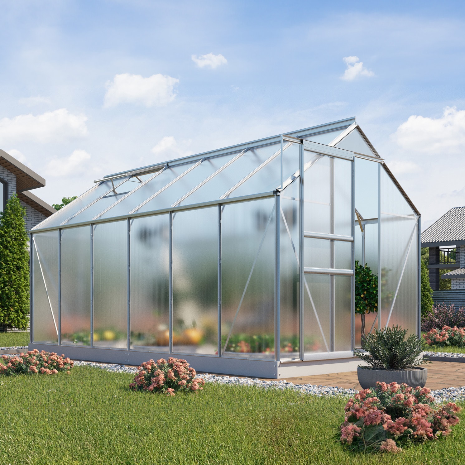 Vitavia Venus 7500 Växthus Plast med sockel - 7,5 m2